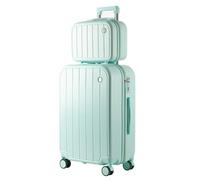 Kmvazcd 2 Pack Carry on Luggage with Spinner Wheels, Durable Hardside Rolling TSA Lock Suitcase for Lightweight Travel, Azure(14+20) Inch, (14+20) Inch, With 14 Inch Cosmetic Carry-on Bag Suitable for