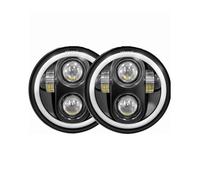 KMVPVGZHCN Motorcycle Headlight LED For Rocket Iii 3 For Speed Triple For Street Triple Iron 883 For Dyna 5 3/4 Headlamp 2PCS 5.75 Inch LED Headlight Projector(2 PCS Black2)