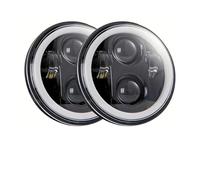 KMVPVGZHCN Motorcycle Headlight LED For Sportster 1200 883 For Dyna For Triumph Iii 3 For Street Speed Triple Shadow 5.75" Led Car Motorcycle Headlight(Black 2PCS)