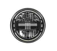 KMVPVGZHCN Motorcycle Headlight LED For Touring Road King For Ultra Classic Electra Motorcycle 7 Inch Round LED Headlight 4.5inch Led Fog Lights Set LED LAMP H4(01 black 1pcs)