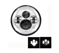 KMVPVGZHCN Motorcycle Headlight LED Headlight For Motorcycle 7Inch Round DRL Turn Signal Halo LED Headlamp 40W 60W 80W 90w(40W No halo5)