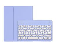 KMXDD Cute Keyboard Case Compatible with iPad 10th Generation 2022 Keyboard Case Round Key Removable Bluetooth Keyboard Cover for iPad 10 2022 10.9 inch,Purple