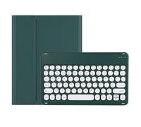 KMXDD Cute Keyboard Case Compatible with iPad 10th Generation 2022 Keyboard Case Round Key Removable Bluetooth Keyboard Cover for iPad 10 2022 10.9 inch (Dark Green)