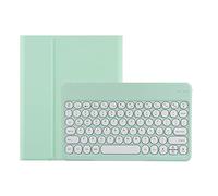 KMXDD Cute Keyboard Case Compatible with iPad Air 11 inch M2/ Air 5th 4th Gen 10.9 inch/iPad Pro 11 inch 4th 3th 2th 1st Gen Keyboard Case Round Key Removable Bluetooth Keyboard Cover (Mint Green)