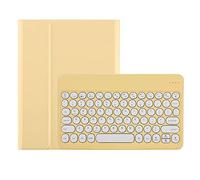KMXDD Cute Keyboard Case for iPad Mini 7 A17 Pro 2024, iPad Mini 6th Generation 2021 Keyboard Case Round Key Removable Bluetooth Keyboard Cover Support Pencil Charging,Yellow