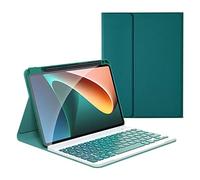 KMXDD Keyboard Case Compatible with iPad Air 11 inch (M3/M2) & Air 5th 4th Generation 10.9" & iPad Pro 11 (4th/3rd/2nd/1st Gen) Case with Detachable Cute Candy Color Keyboard,Dark Green