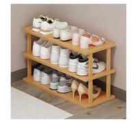 KMXNSJZS Bamboo Tall Narrow Shoe Rack 5 Tier Vertical Shoe Space Saving Corner Shelf For Entryway Living Room Slim Design Stylish Shoe Stand,65Cm 3 Tiers