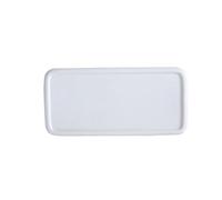 KMXNSJZS Multifunctional Serving Tray Pure White Rectangular Ceramic Flat Plate European Bread Tray Cake Tray Dessert Tray Sushi Sashimi Tray Hotel Display Tray Serving Plate,C