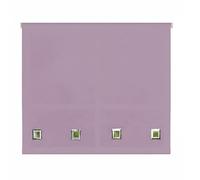 Kmxo Made to Measure Plain Coloured Thermal Blackout Window Roller Blinds Energy Saving UV Protection Privacy Shade for Bedroom Living Room Office Easy Fit Modern Home Decor (Lilac)
