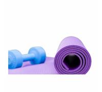 Kmxo Yoga Mat 173×61×0.6cm - Non-Slip 6mm Thick Exercise Mat with Free Carry Bag - Fitness Mat for Home Gym, Pilates, Floor Workouts, Stretching & Travel Use (Purple Yoga Mat)