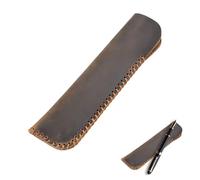 KMYZQDV Leather Pen Case Single Fountain Pen Sleeve Holder Real Feel Pocket Pouch Protector for Fancy Pens Vintage Pen Cases for Everyday Use