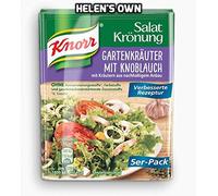 KN0RR Garden Herb with Garlic Salad Dressing/Vinaigrette 10 pcs/sachets - by Helen's Own - with Full English Instruction Booklet - KN0RR Garten Kräuter mit Knoblauch
