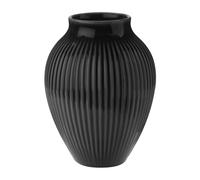Knabstrup Keramik Knabstrup vase ribbed 12.5 cm Black