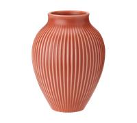 Knabstrup Keramik Knabstrup vase ribbed 12.5 cm Coral