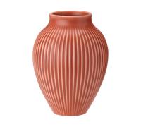Knabstrup Keramik Knabstrup vase ribbed 27 cm Coral
