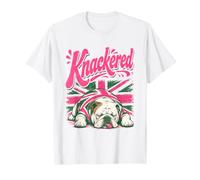 Knackered Funny British Bulldog UK Flag T-Shirt T-Shirt