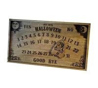Knadgbft 1 Piece Countdown Board with Magnetic Effect Halloween Magnetic Countdown Board Wooden Ouija Boards Game Wood