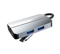 Knadgbft 1 Piece Type C USB HUB USB-C to USB HUB USB3.0 USB2.0 RJ45 SD TF Card Reader for Laptop