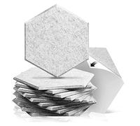 Knadgbft 12 Pack Acoustic Panels, Self-Adhesive Acoustic Panels, Sound Proof Foam Panels, Silver Gray