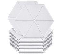 Knadgbft 12 Pack Sound Proof Padding Acoustic Panels,Hexagon Sound Absorbing Panel Beveled Edge Sound Panels,for Home & Offices