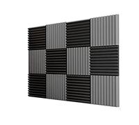 Knadgbft 12 Pcs Acoustic Foam Board,Studio Wedge Tile,Acoustic Foam Soundproof Pyramid Studio Treatment Wall Panel,2.5X30X30cm