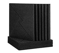 Knadgbft 12 Pcs Acoustic Foam Panels,Sound Insulation Panels,Bevel Sound Panels,for Acoustic Treatment of Home,Office and Studio