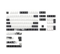 Knadgbft 124 Key Ink Lotus Keycap Profile Pbt Dye Subbed Keycaps for MX Switchen Dz60 Gk61 Rk61 68 980 108 Key Cap