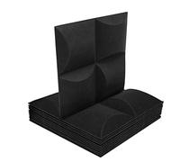 Knadgbft 12Pcs Acoustic Absorption Panel,12X12X0.12Inch Soundproofing Panel,Great for Wall Decoration Acoustic,Black
