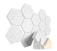 Knadgbft 12Pcs Self-Adhesive Sound Proof Foam Acoustic Panels Reduce Noise and Eliminate Echoes 12X10X0.4In,Silver Gray