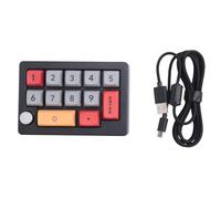 Knadgbft 13 Key Macro Programmable Hot Swappable Mechanical Switch 7 Color RGB Light Gaming Mini Keyboard Numeric Keypad Black