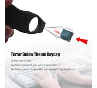 Knadgbft 135 Keys/Set Terror Theme PBT Dye Subbed Keycap for MX Switch FL980 Mechanical Keyboard Keycap Cherry Profile
