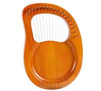 Knadgbft 19 Strings Wooden Music Mahogany Lyre Harp Musical Instrument with Tuning Wrench and Spare Strings