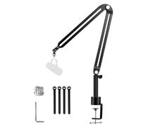 Knadgbft 1Set Adjustable Heavy Suspension Boom Microphone Stand Recording Studio Scissor Arm Stand Metal