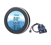 Knadgbft 2.1 Inch USB Water-Cooled Secondary Screen 480X480 IPS Round LCD Display CPU GPU RAM HDD Monitoring Black