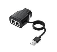 Knadgbft 2-In-1 Adapter Network Hundred Megabit Network Sharing RJ45 Multifunctional One-Two Network Splitter Easy to Use