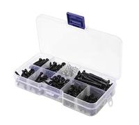 Knadgbft 226Pcs Electric Kit for Pickguard Back Plate Mount Bolt Tool Musical Instruments Part Black