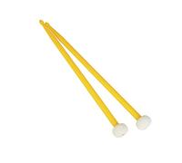 Knadgbft 2Pcs Drum Mallet 42.3cm Length,Nylon Felt Drum Stick,Anti- Bass Percussion Sticks,Double-Sided Drumsticks,Yellow