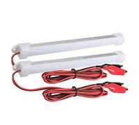 Knadgbft 2x 12V Car LED SMD Interior Light Bar Tube Strip Lamp Van Boat Caravan Motorhome Cold White
