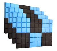 Knadgbft 2X12X12inch Acoustic Foam Panels, Soundproof Panels 9 Block Tiles,Sound Panels Wedges Soundproof Sound Insulation Panels