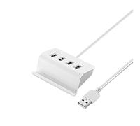 Knadgbft 4-Port USB 3.0 Portable Mobile Phone Holder Data Hub Suitable for Laptop USB Flash Drive Mobile Hard Disk