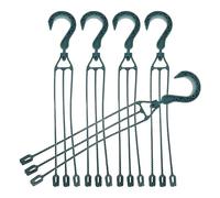 Knadgbft 5 PCS Plastic Hanging Chains For Planters 360°Rotatable Hanging Basket Hooks (Green)