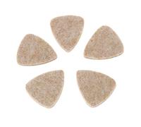 Knadgbft 5 Pcs Soft Hard Ukulele Wool Felt Picks Mandolin Guitar Plectrums,Wood Color