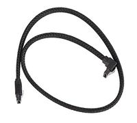 Knadgbft 50CM SATA 3.0 III SATA3 7pin Data Cable Right Angle 6Gb/s SSD Cables HDD Hard Disk Data Cord with Nylon Sleeved(Black)