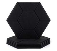 Knadgbft 6 Pack Hexagon Acoustic Panels Soundproof Padding High Density Decorative Sound Dampening Panels for Home and Office