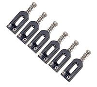 Knadgbft 6 Pcs Metal U-Shaped Guitar Bridge Saddle Guitar Tailpiece Saddles Guitar Bridge String Saddle Ball Roller String Tremolo Bridge Tailpiece Saddles for Electric Guitar Black