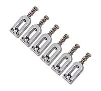 Knadgbft 6 Pcs Metal U-Shaped Guitar Tailpiece Saddles Ball Roller String Tremolo Bridge Tailpiece Saddles for Electric Guitar Silver