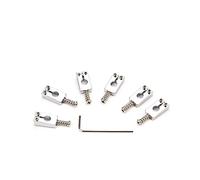 Knadgbft 6Pcs Guitar Bridge Saddles Bridge Pull String Code with Wrench Musical Instruments Electric Guitar Accessories