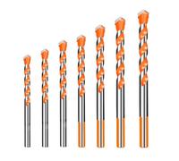 Knadgbft 7 Pcs Ultimate Drill Bits Drilling and Punching Work Kit for Ceramic Tile, Concrete, Brick, Glass
