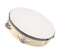 Knadgbft 8" Musical Tambourine Tamborine Drum Round Percussion Gift for KTV Party