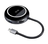 Knadgbft 9 in 1 Type C Hub Wireless Charger USB C HUB Docking Station RJ45+-Compatible+PD+USB3.0 for